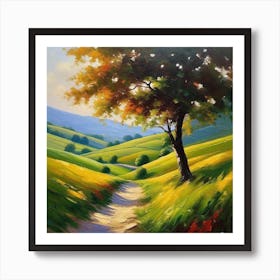 Tree In The Meadow Art Print