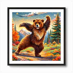 Bear Dance 1 Art Print