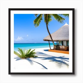 Tropical Beach Resort Art Print