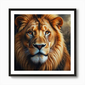 Fantasy Portrait Of A Lion Art Print