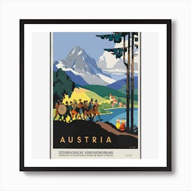 Vintage Travel Poster Austria Art Print