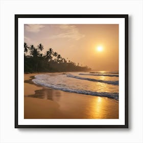 Sunset On The Beach 1 Art Print