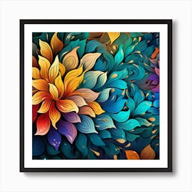 Abstract Floral Abstract Background Art Print