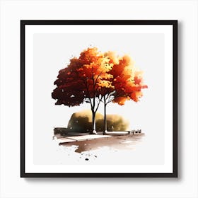 Autumn Trees Art Print