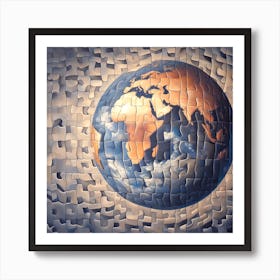 Puzzle World Art Print