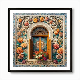 Window With Flowers 6 Art Print