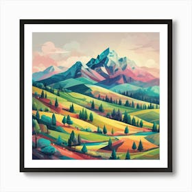 Abstract Landscape Painting 8 Art Print