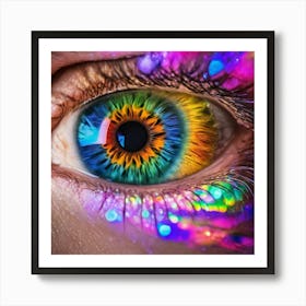 Rainbow Eye 10 Art Print