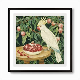 Cockatoo And Pomegranate, Walter Crane 4 Art Print