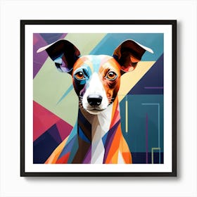 Abstract modernist italian greyhound dog Art Print