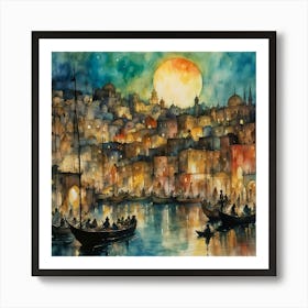 City At Night Art Print