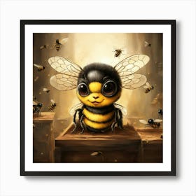 Cute bee 1 Art Print