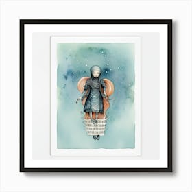 Angel In A Basket Art Print