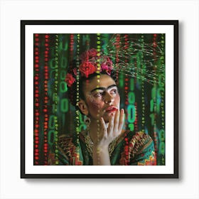 Frida Kahlo Pixelated Reality Series 2 Art Print