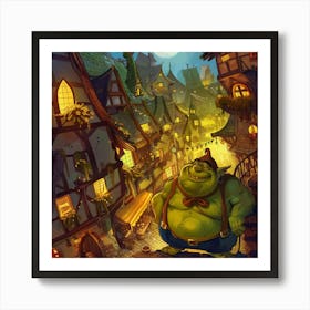 An Ogre In The Village Art Print