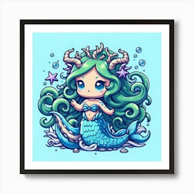 Miniature Mermaid 7 Art Print