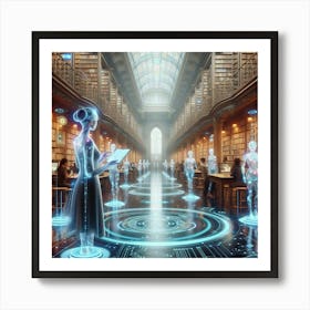 Library Of The Future 1 Art Print