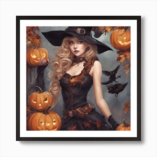 Halloween Witch Women Canvas Complete Art Kit! At home Witch Women DIY –  Teresa's Spot for All Things Art