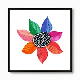 Colorful Paradise Rainbow Flower Art Print