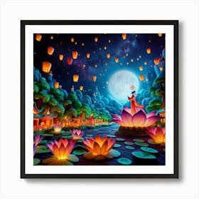 Chinese Lanterns 1 Art Print