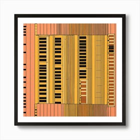 Piano Keys Pattern Art Print