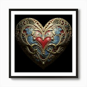 Heart Of Gold 6 Art Print