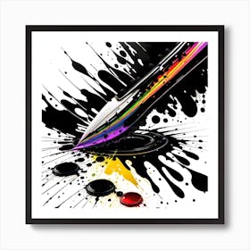 Splatters Of Paint Art Print