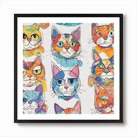 602128 Drawing With Colours Funny Cats Xl 1024 V1 0 Art Print