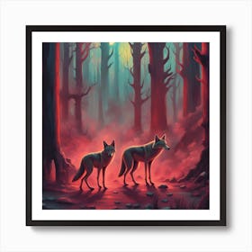 Hyenas Art Print