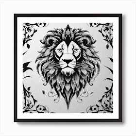 Lion Head 17 Art Print