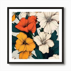 Floral Pattern 21 Art Print