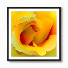 Yellow Rose Art Print