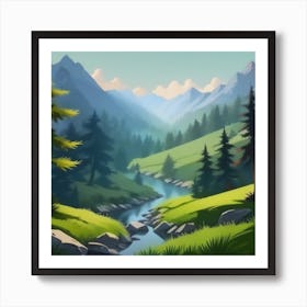 Landscape Painting 93 Art Print