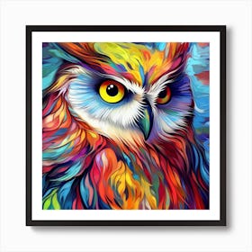 Colorful Owl 17 Art Print