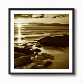 Sunset At The Beach 664 Art Print