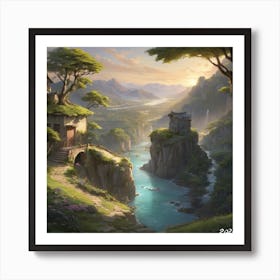 Fantasy Landscape Painting Art Print