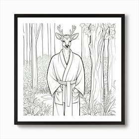 Deer In The Woods 106 Art Print