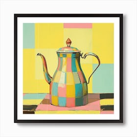 Checkerboard Tea Pot 1 Poster