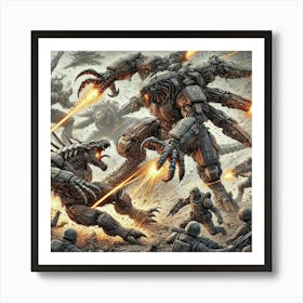 Hybrid Assault Beasts Close Combat Iron Commonwealth Art Print