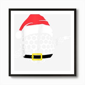 Dabbing Christmas Golf Santa Hat Xmas Boys Mens Poster