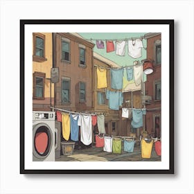 Laundry Day Art Print Art Print