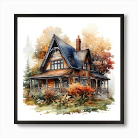 Watercolor Of A House 1 Art Print
