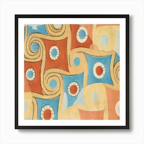 Ceiling Patterns From The Palace Of Amenhotep Iii, Malqata By William J Art Print