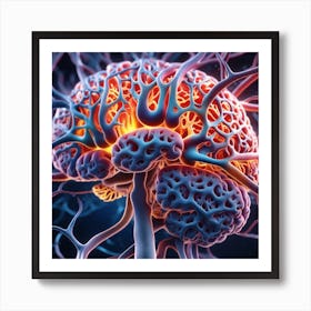 Brain - 3d Illustration 8 Art Print