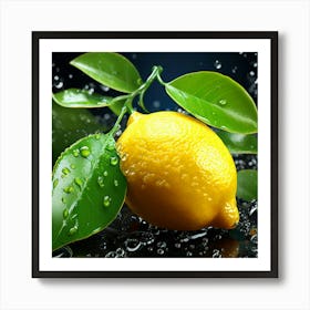 Lemon Ultra Hd Realistic Vivid Colors Highly Detailed Uhd Drawing Pen And Ink Perfect Composi (1) Art Print