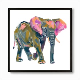 African Elephant 01 1 Art Print