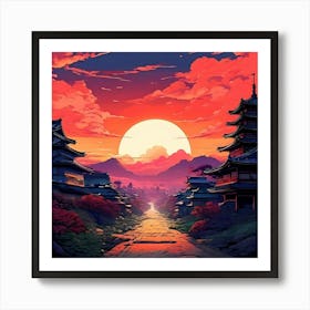 Japanese Landscape 1 Art Print