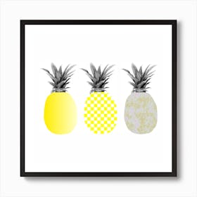 Pineapple Trio Art Print