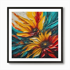 Abstract Flower Painting Art Print