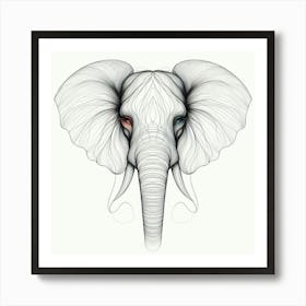 Elephant Head 3 Art Print